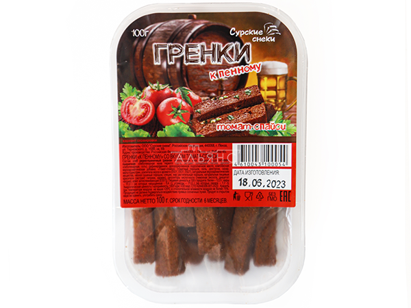 Сурские гренки Томат спайси (100 гр) в Калининграде