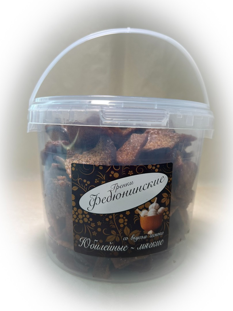 Гренки "ФЕДЮНИНСКИЕ" "Чеснок" (ведро 900 гр.) в Калининграде
