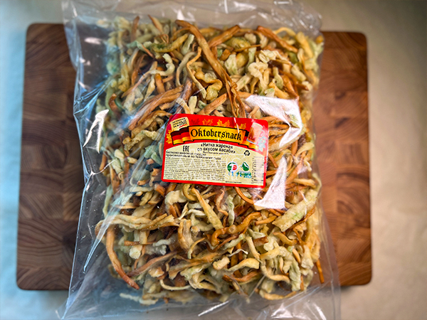 Нитка ЖАРЕНАЯ "Васаби" Oktobersnack 1 кг (сырный продукт) в Калининграде