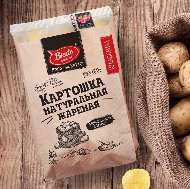 Картофель «Бруто» с солью 130 гр. в Калининграде
