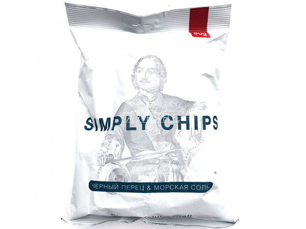 Картофельные чипсы "Simple chips" Морская соль и черный перец 80 гр. в Калининграде